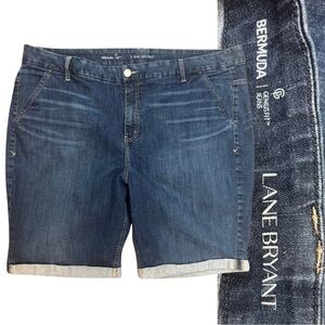 Lane Bryant Denim Bermuda Shorts  Size 28